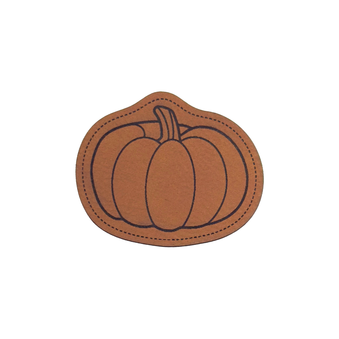 artificial leather label "Pumpkin"