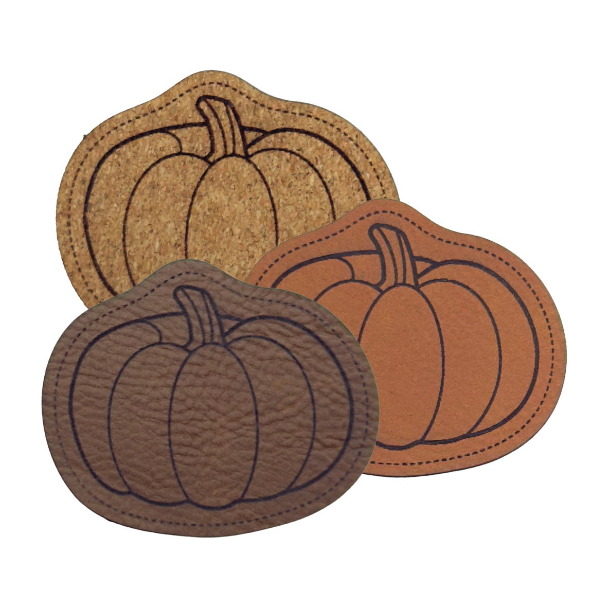 artificial leather label "Pumpkin"