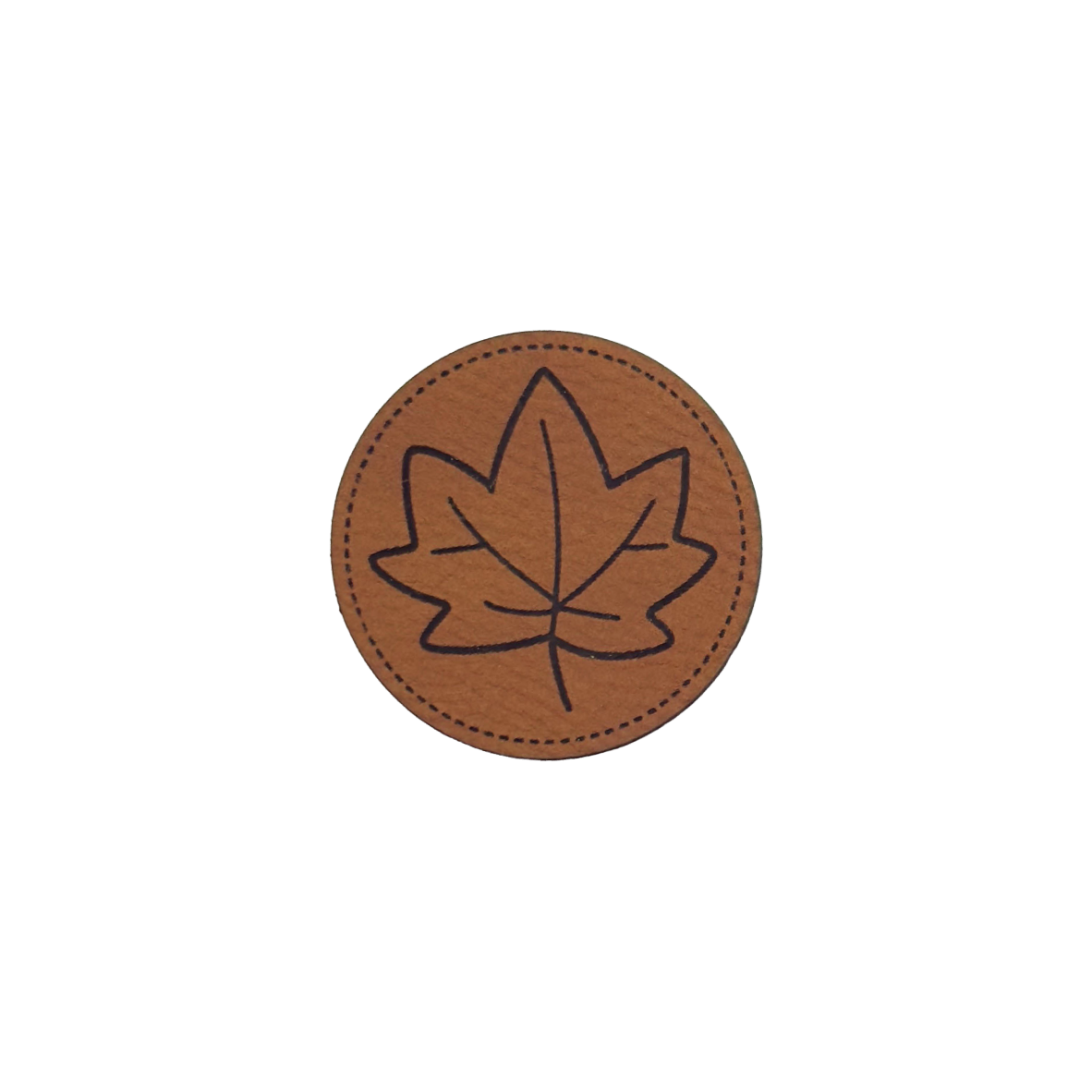 artificial leather label "Maple Leaf"