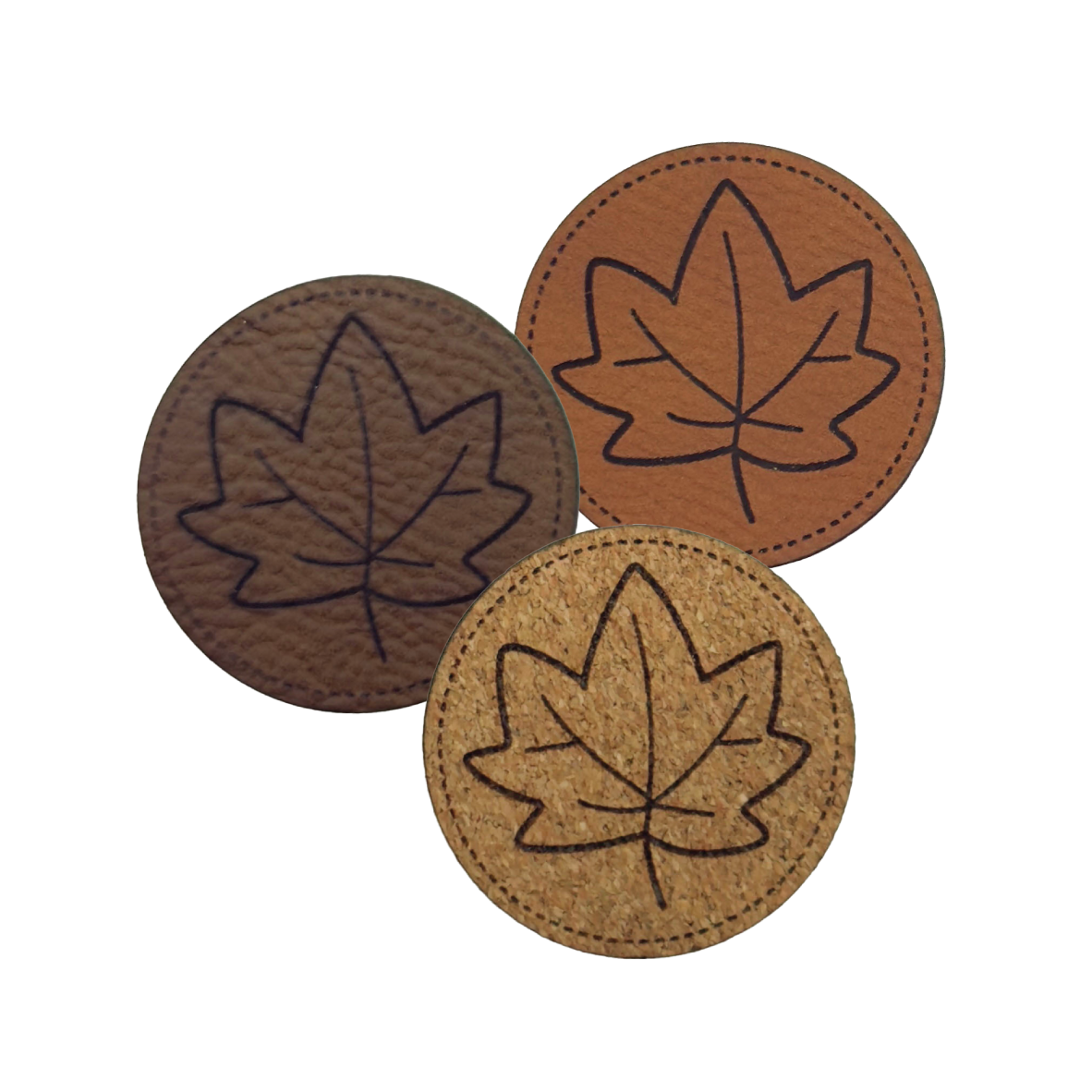 artificial leather label "Maple Leaf"