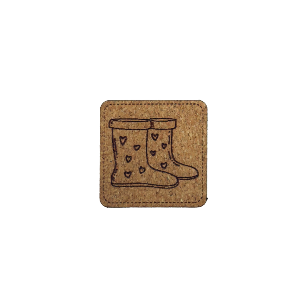 artificial leather label "Rubber Boots"