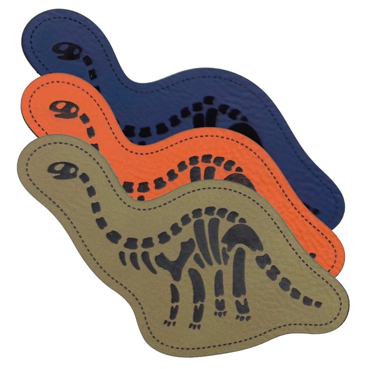 Kunstlederlabel "Dino-Skelett Brachiosaurus"
