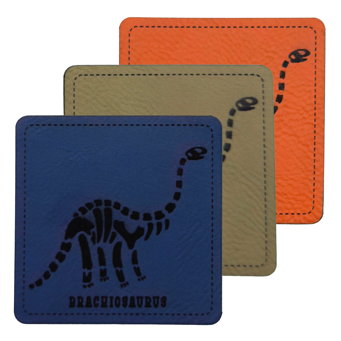 Kunstlederlabel "Dino-Skelett Brachiosaurus 2"