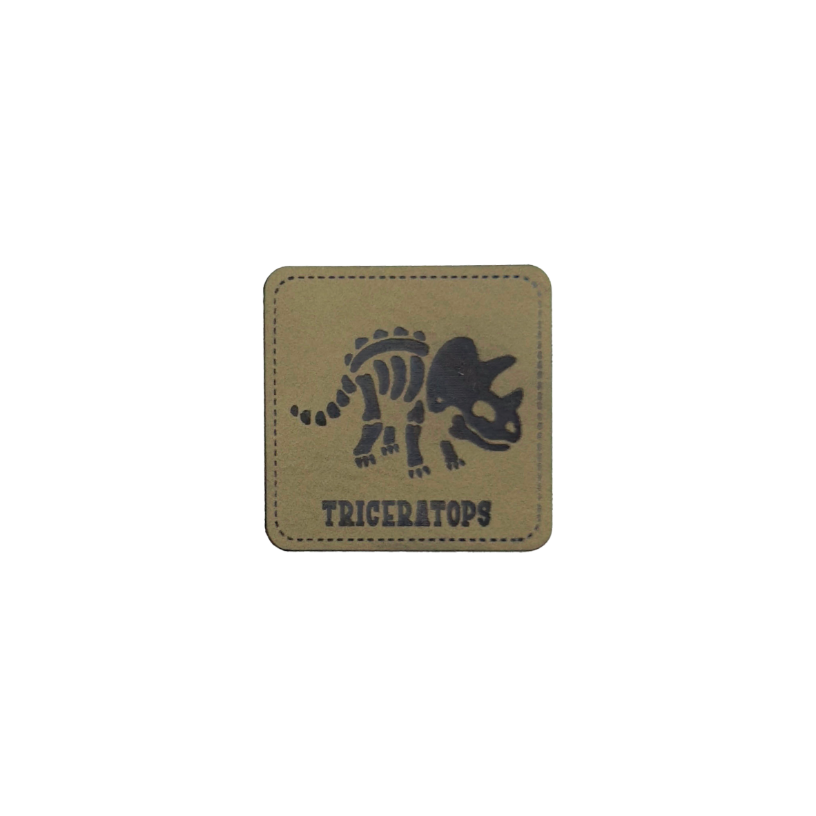 Kunstlederlabel "Dino-Skelett Triceratops"