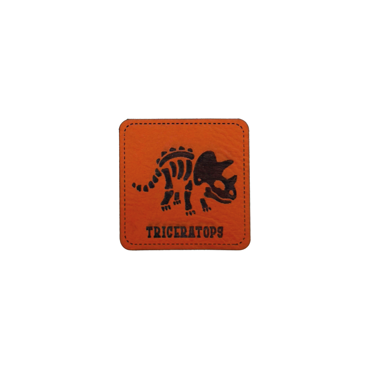 Kunstlederlabel "Dino-Skelett Triceratops"
