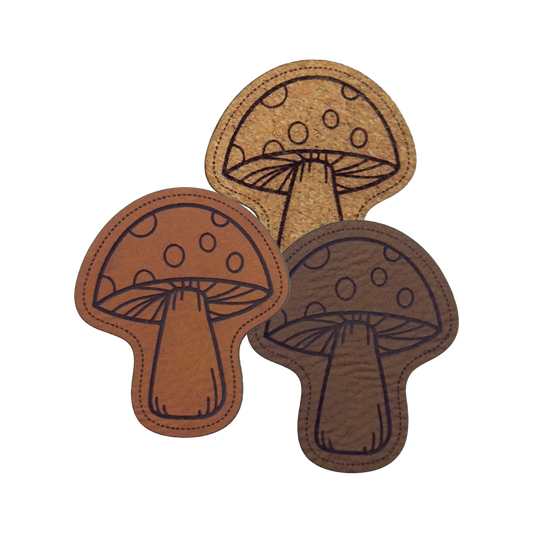 artificial leather label "Fly Agaric"