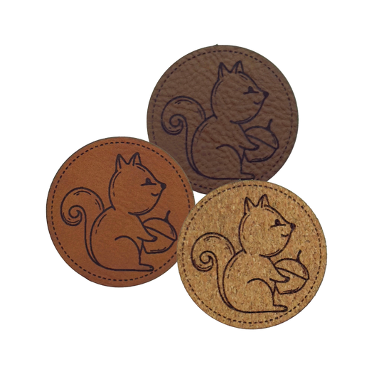 artificial leather label "Squirrel"