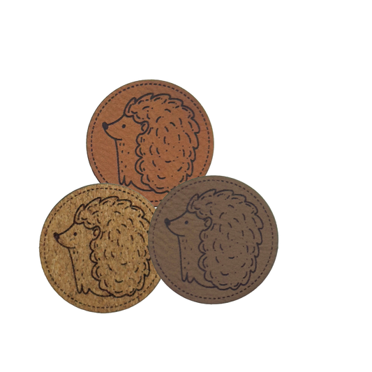 artificial leather label "Igel"