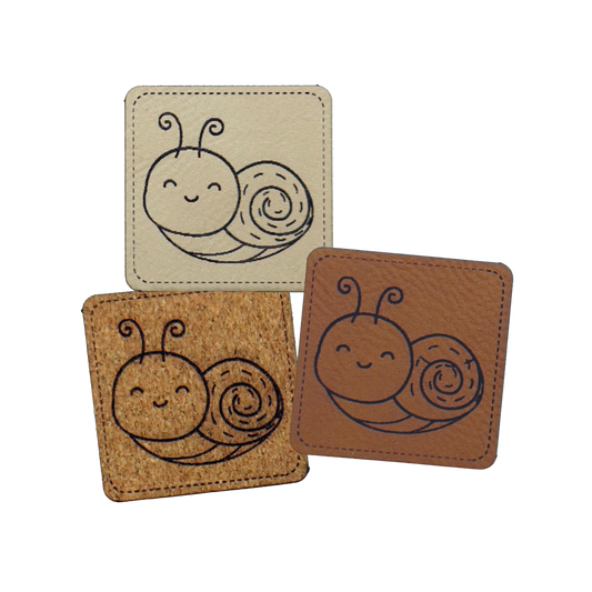 artificial leather label "Schnecke"