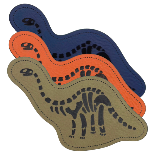 Kunstlederlabel "Dino-Skelett Brachiosaurus"