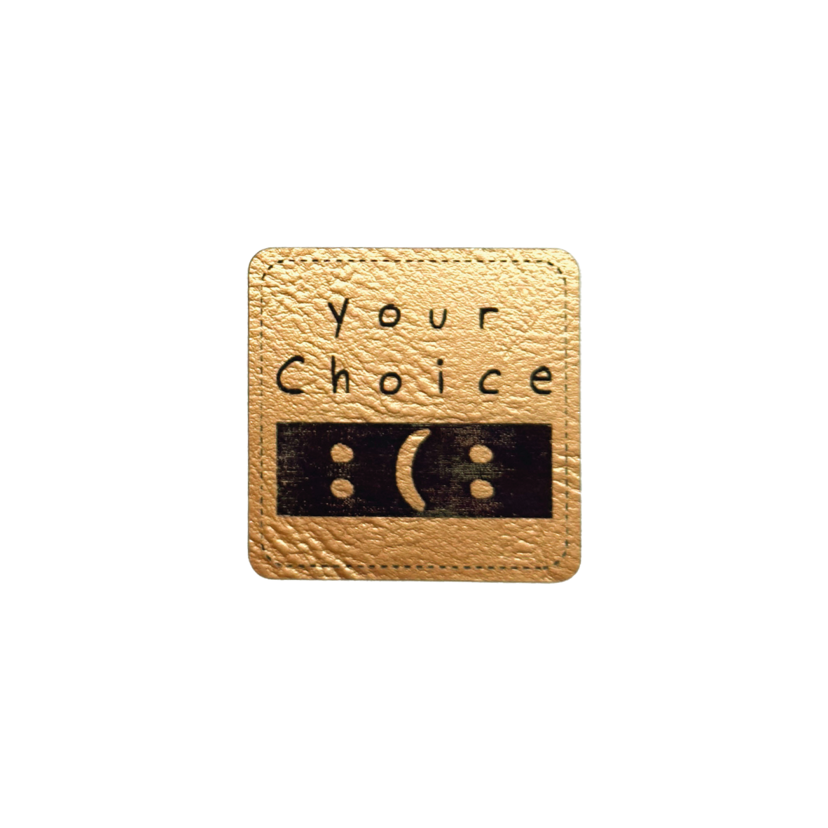 artificial leather label "Your Choice"