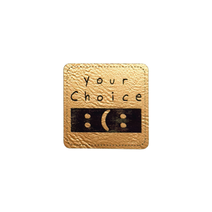 artificial leather label "Your Choice"