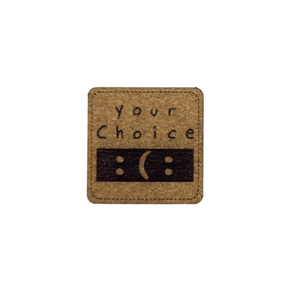 artificial leather label "Your Choice"