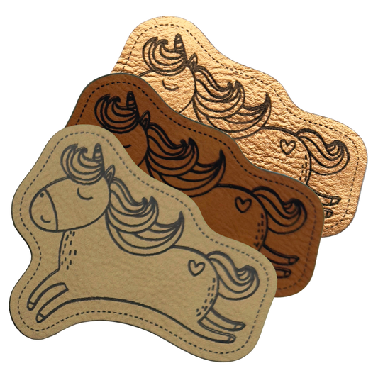 faux leather label "Unicorn Number 2"