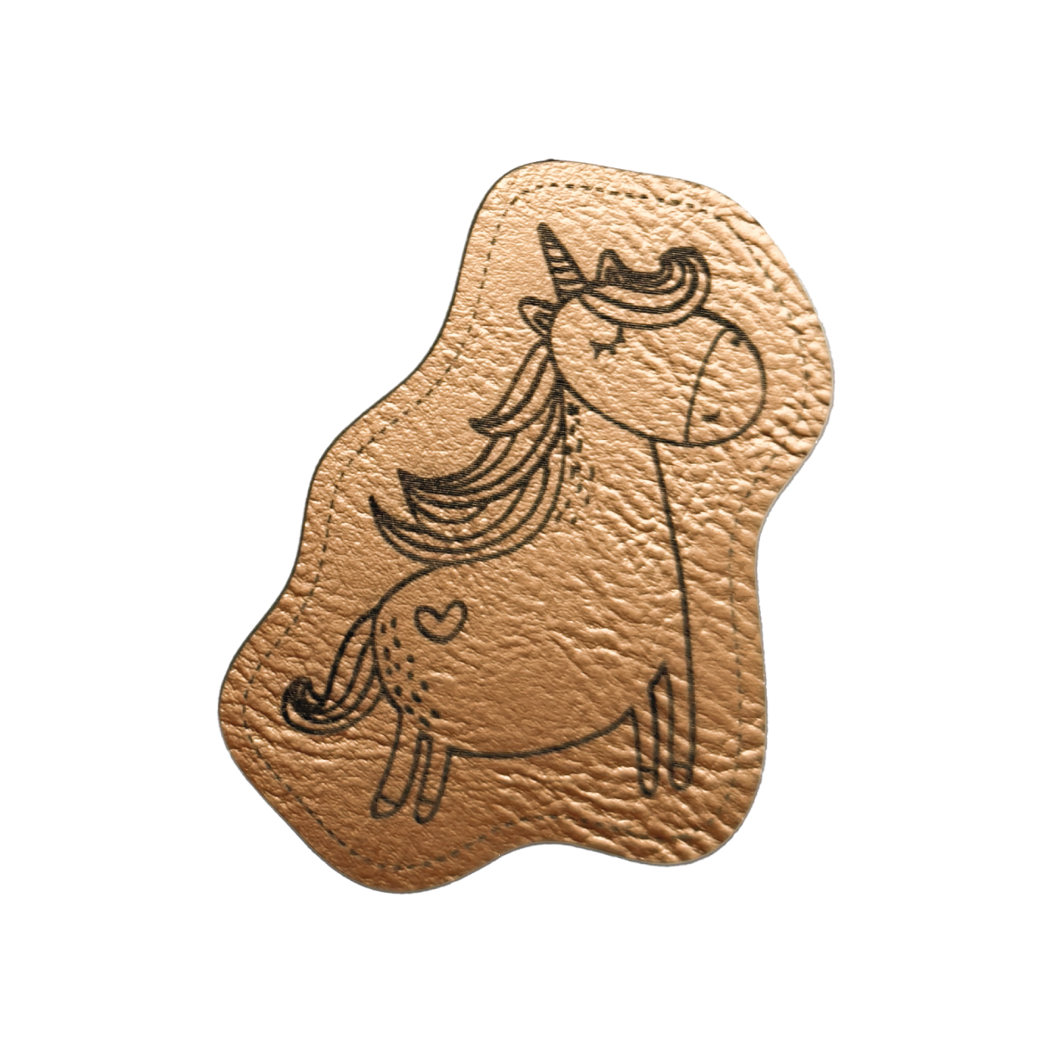 artificial leather label "Unicorn Number 1"